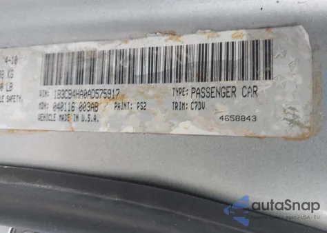 2010 Dodge Caliber Sxt from USA, damaged, VIN 1B3CB4HA0AD575917